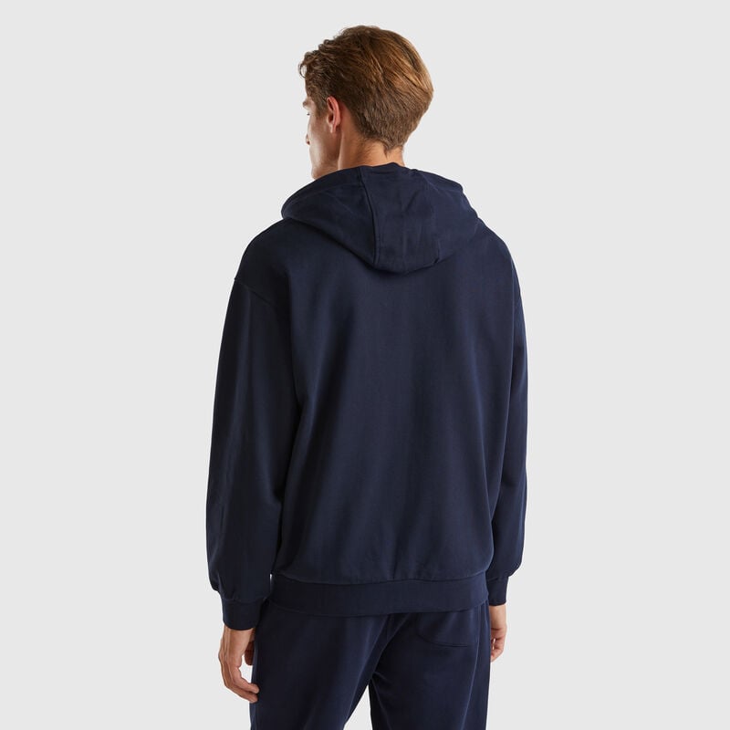 Zip-up hoodie in cotton