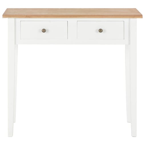 NNEVL Dressing Console Table White 79x30x74 cm Wood