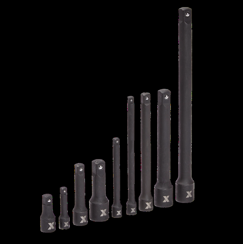 MAXIMUM Impact Socket Extension Set, 9-pc, SAE/Metric, CRMO