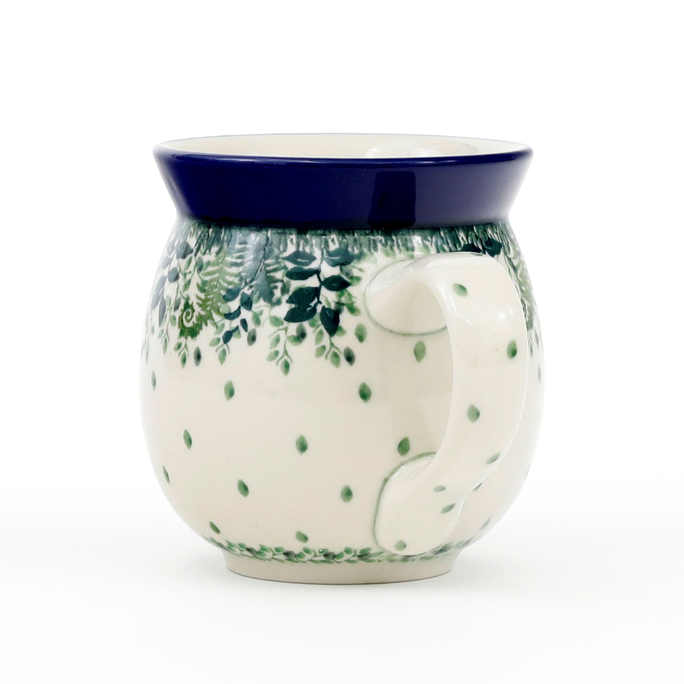 Kubek ceramiczny 073 2206X Zielone paprocie