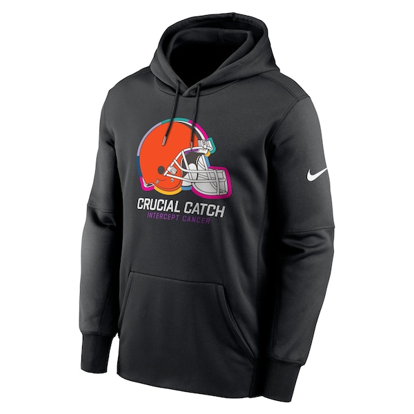 Cleveland Browns Nike 2024 NFL Crucial Catch Performance Fleece Pullover Hoodie - Black