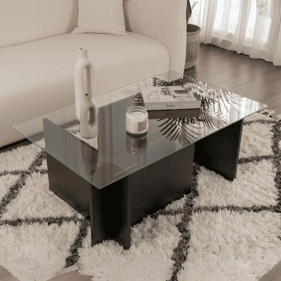 Calicosy - NOAH Salontafel - Transparant - 65x105x40 cm