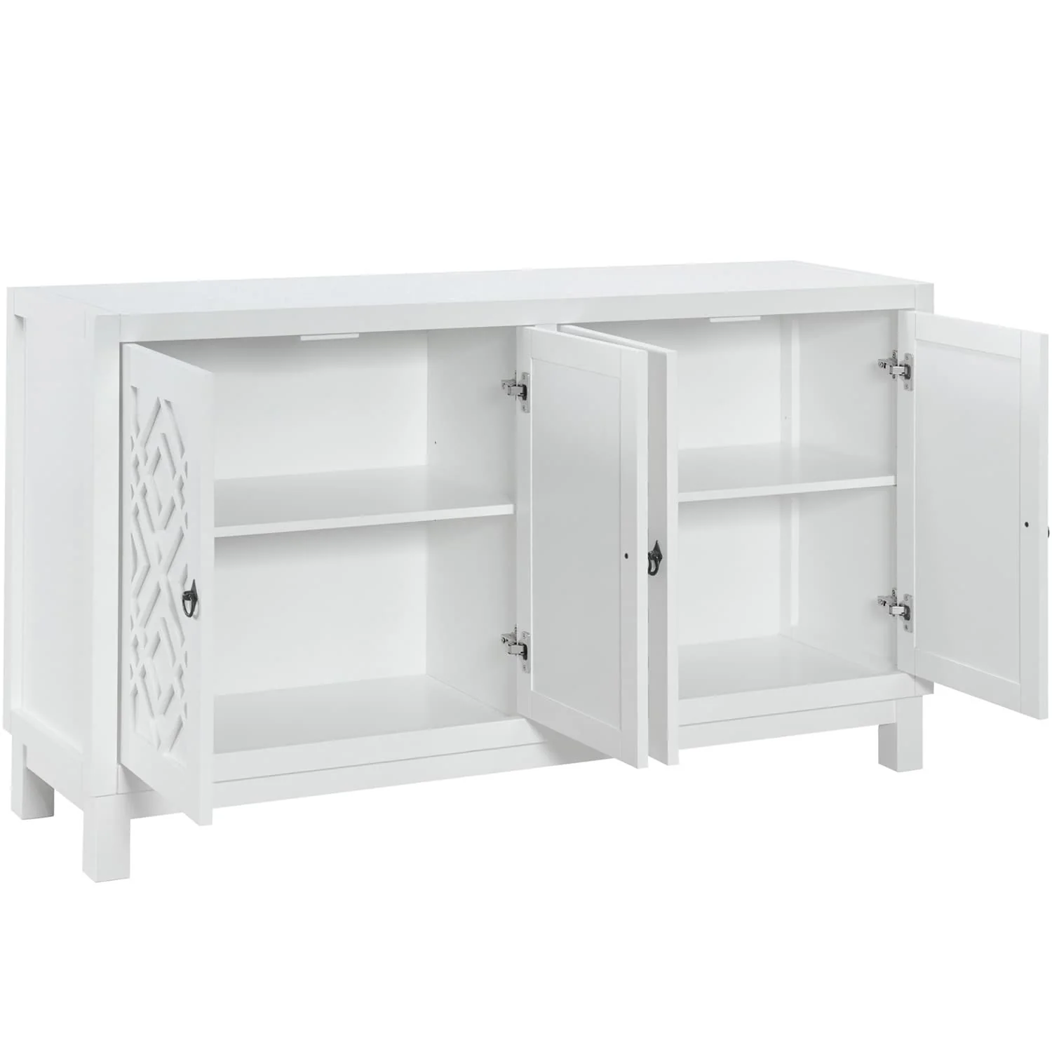 Merax Large Storage Space Sideboard, 4 Door Buffet Cabinet