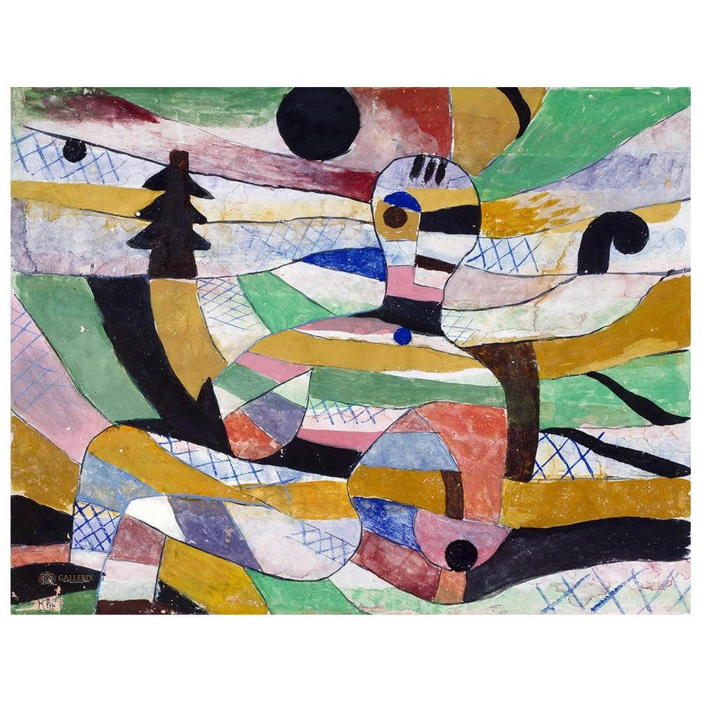 - Tableau impression sur toile Femme au réveil Paul Klee 60x80cm