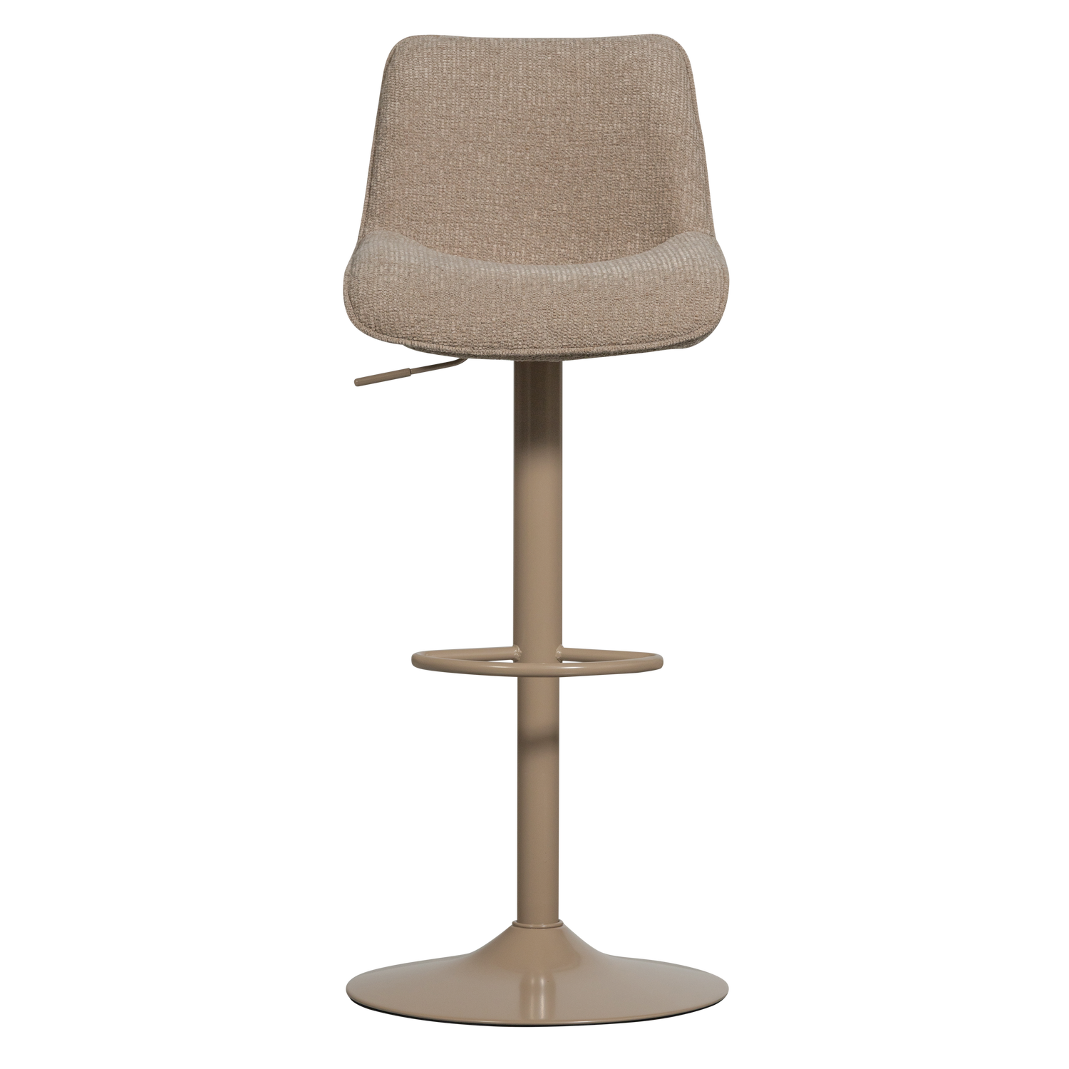 WOOOD verstelbare barstoel Marten - Polyester - Zand - 110x45x50
