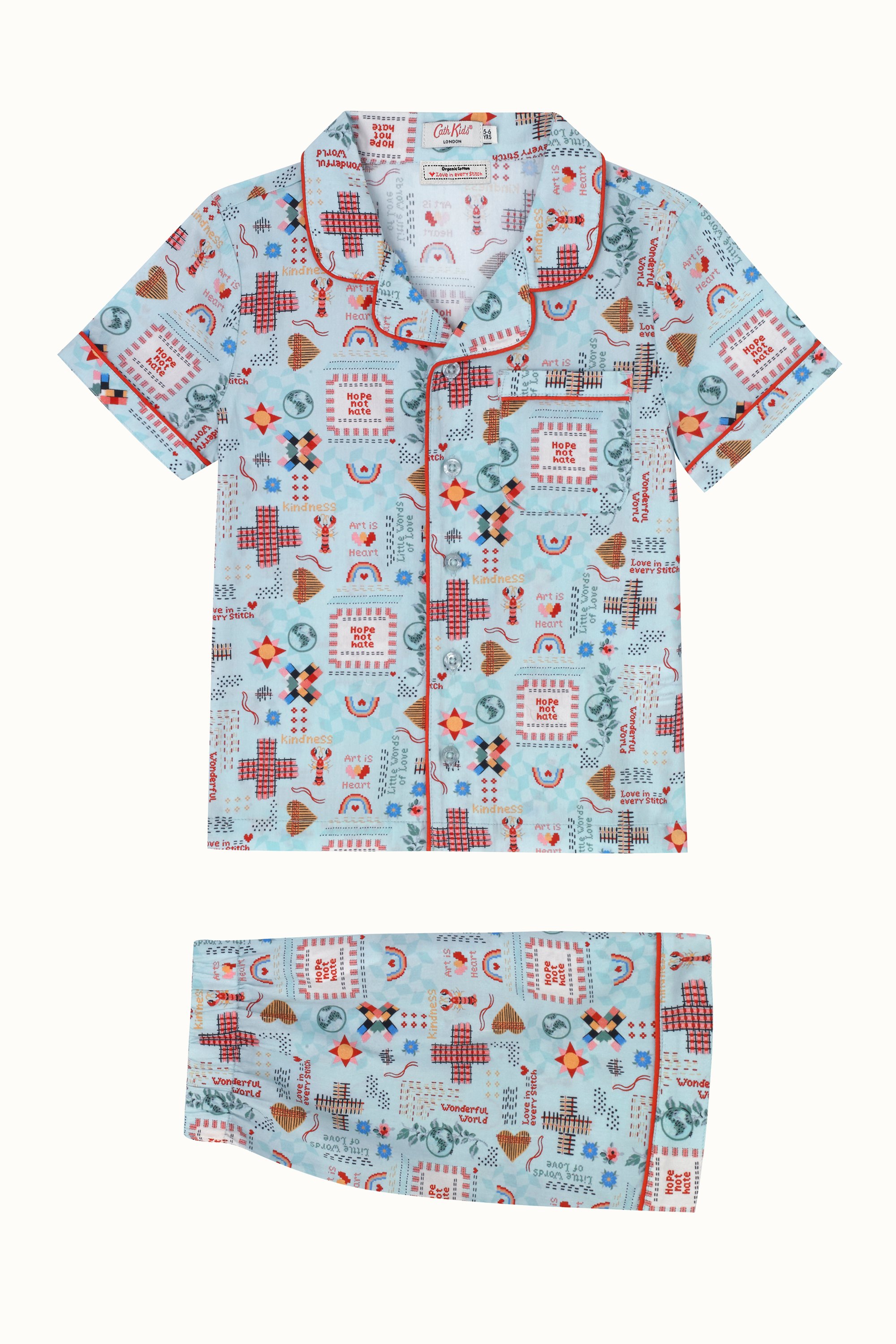 Patchwork Ditsy Short Sleeve Woven PJ Set (1-12 Years)