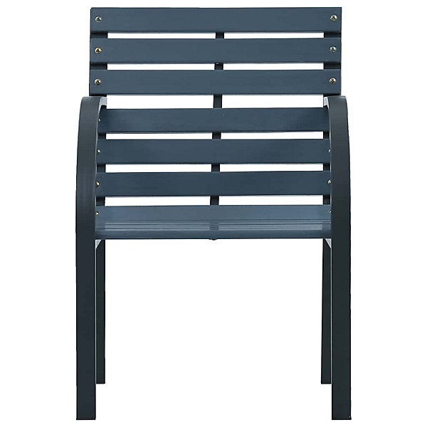 Chaises de jardin lot de 2 sapin massif acier enduit de poudre vidaXL