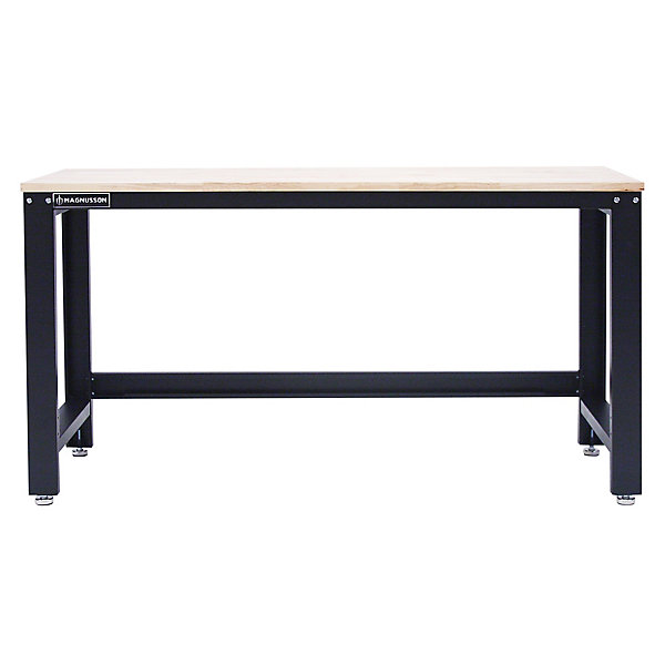 Etabli de travail en acier/bois Magnusson L.160 x l.60 x H.87 cm charge maxi 150 kg