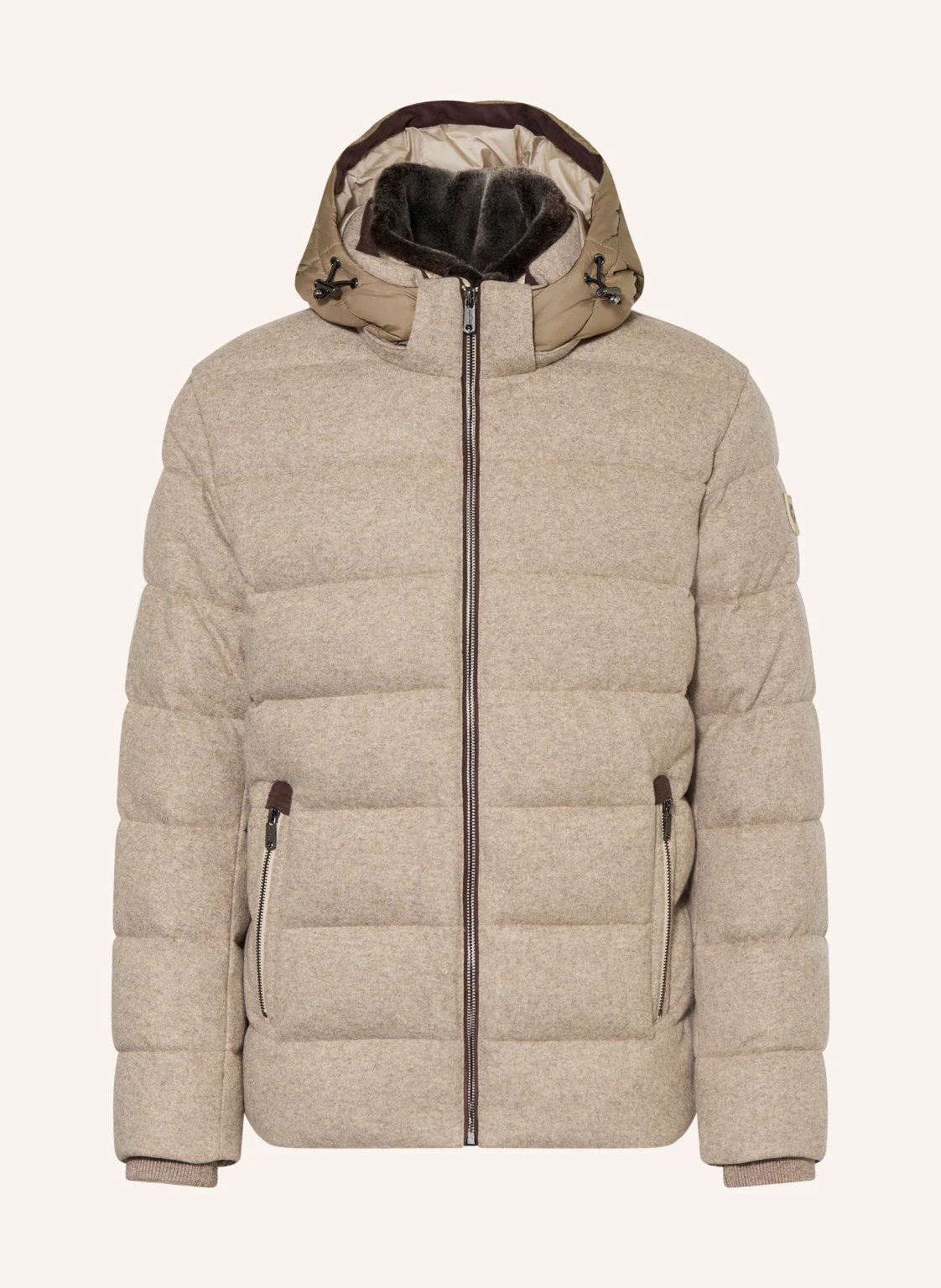 MILESTONE Steppjacke MSMASON im Materialmix mit abnehmbarem Kragen