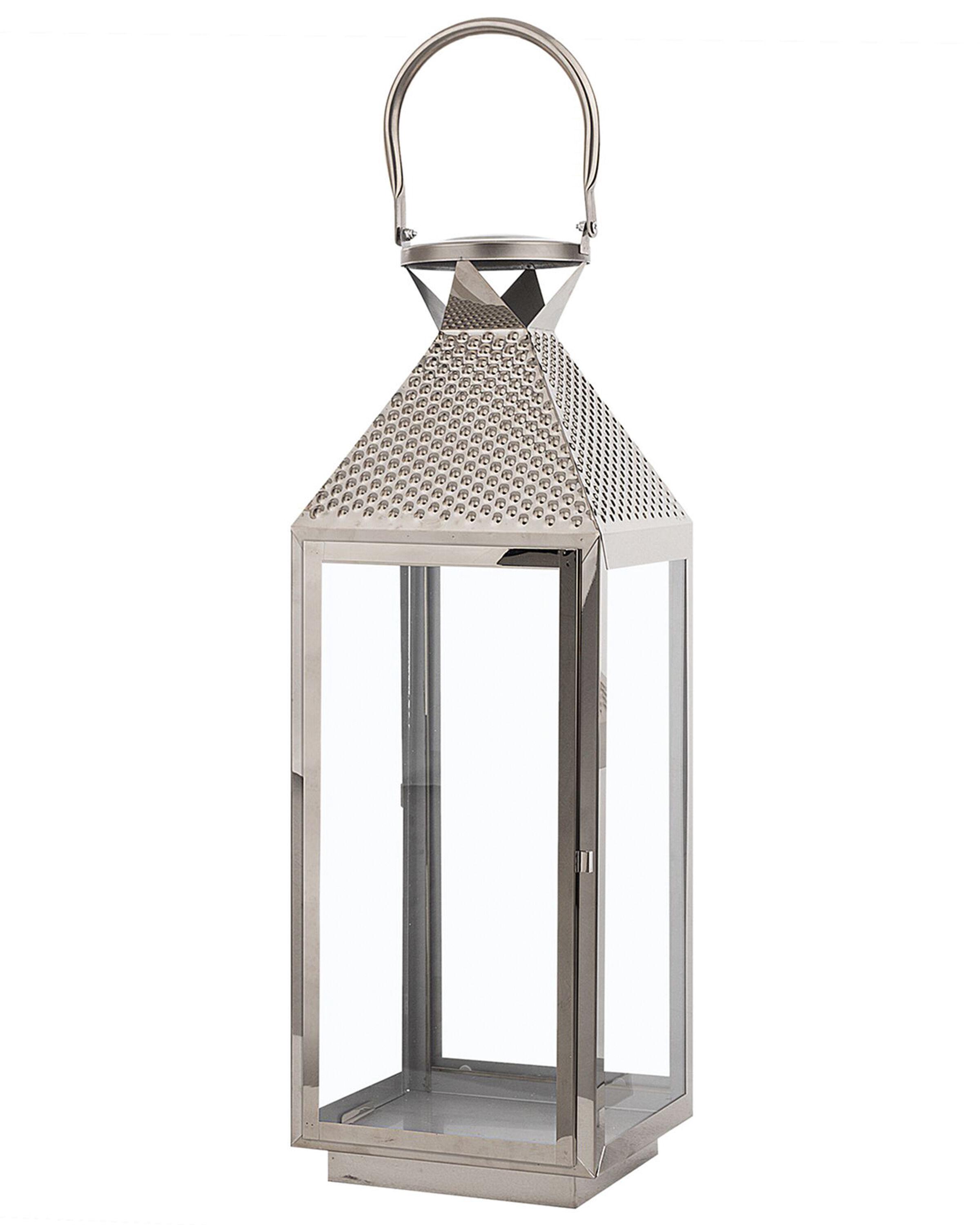 Lantern BALI Stainless Steel 40 cm Silver