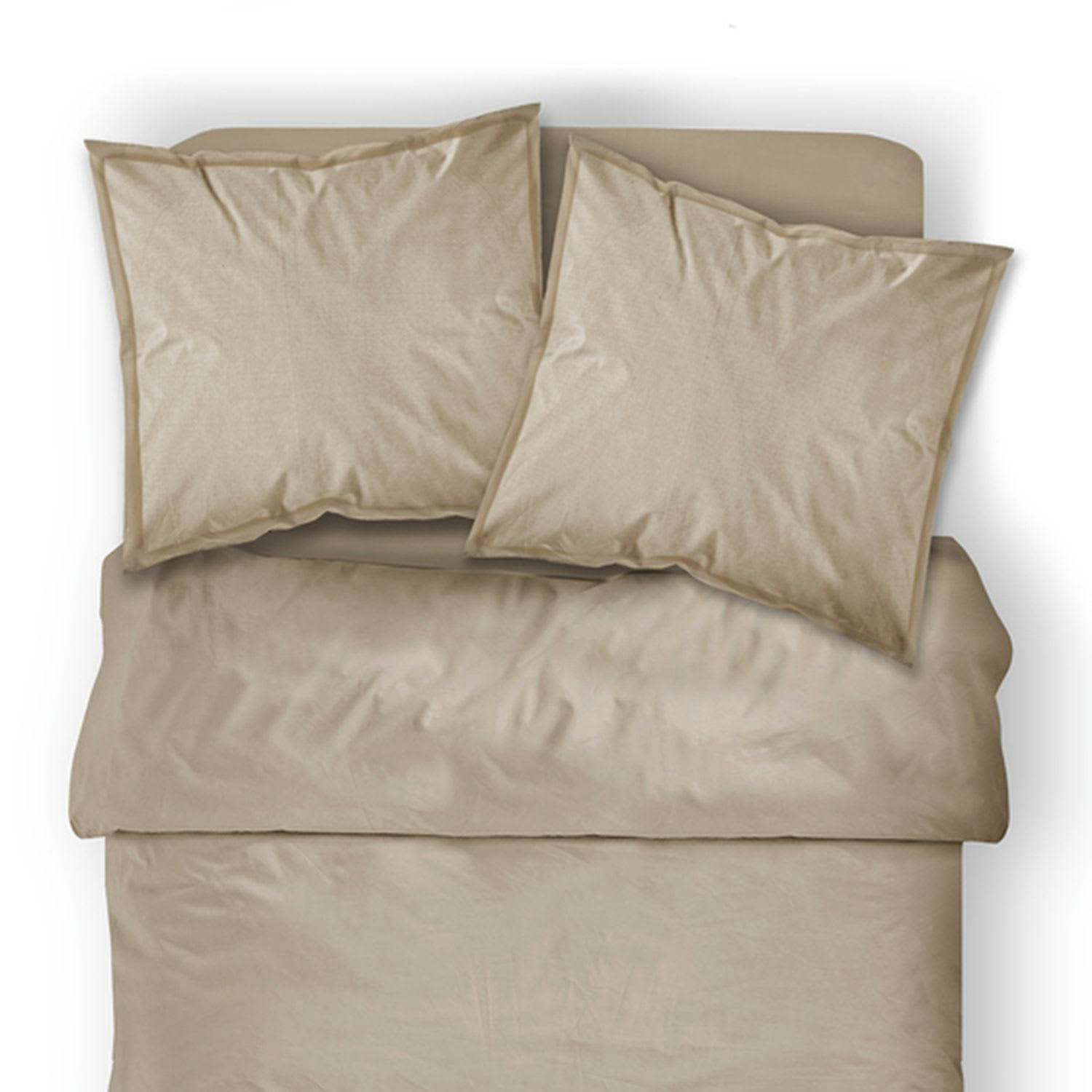 - Housse de couette mastic 100% coton 57 fils 220 x 240 cm taupe