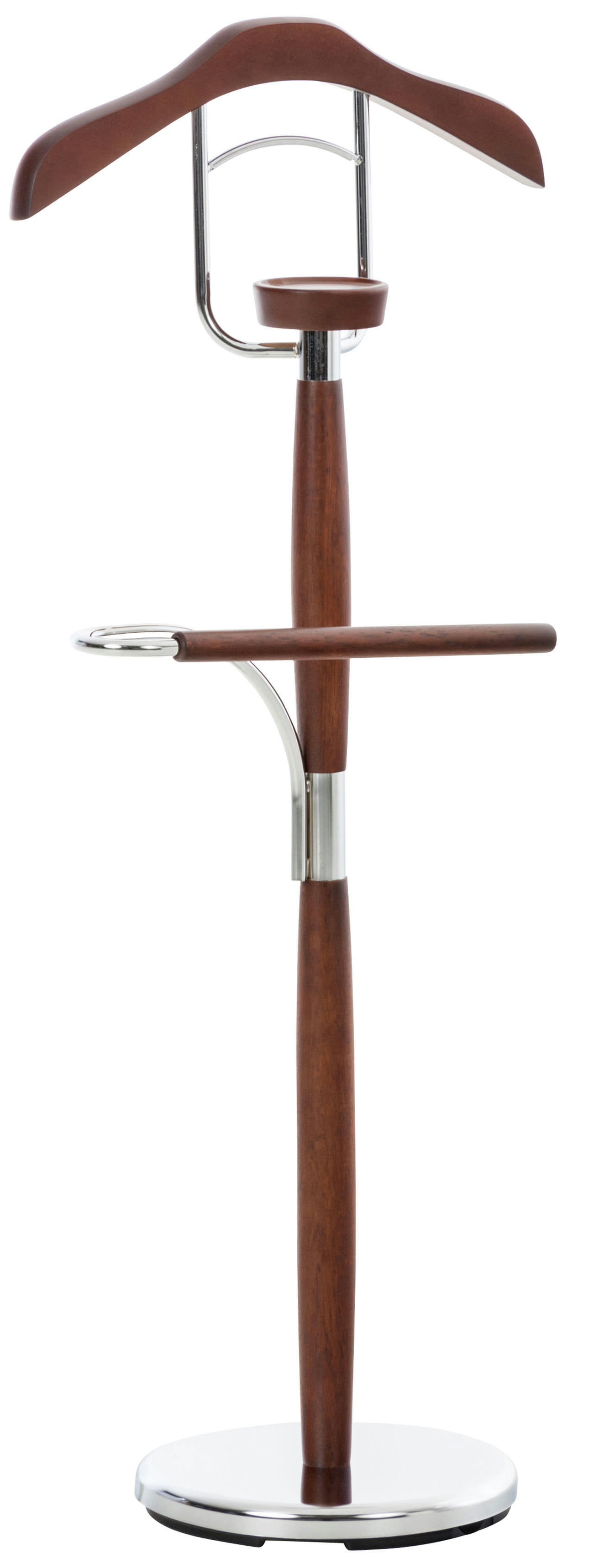 CARDIFF - Valet de chambre avec cintre en métal Wengé