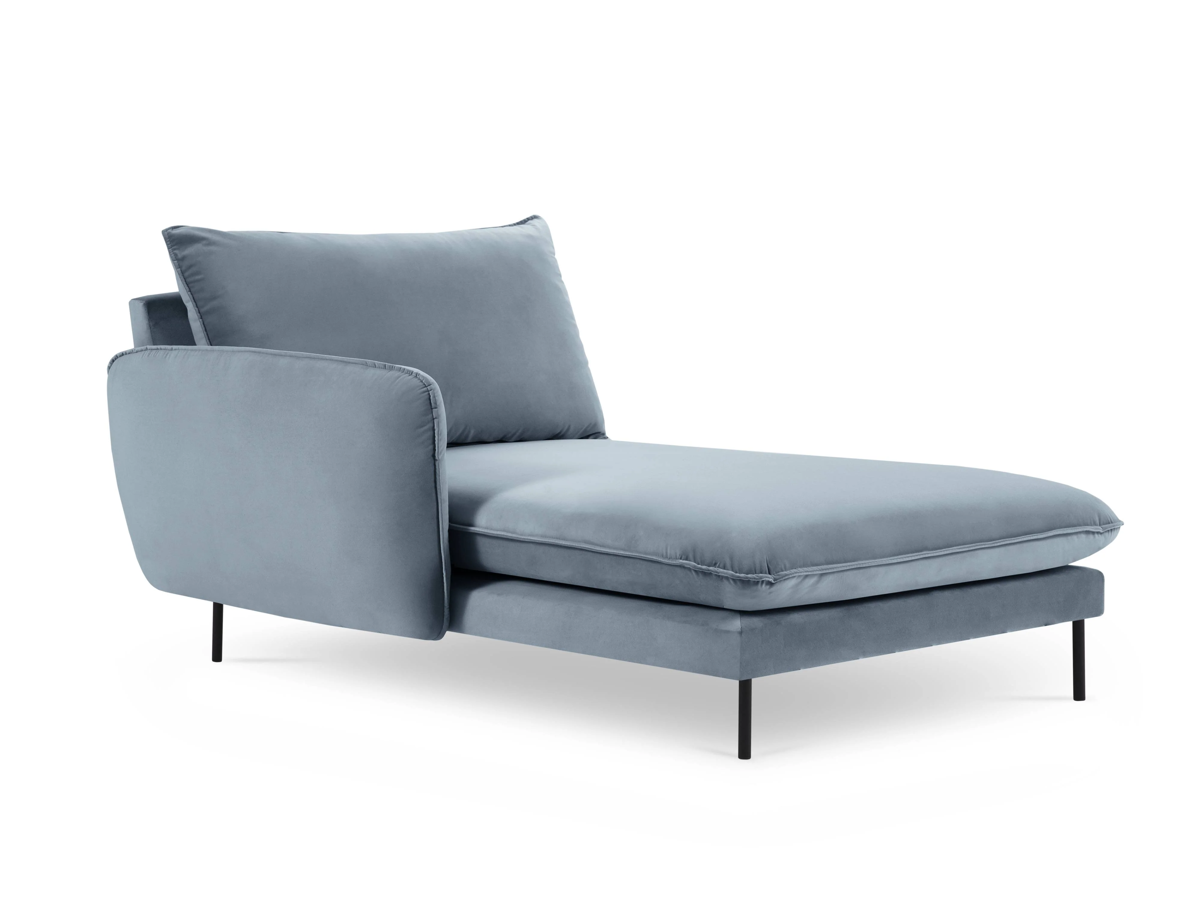 Chaise longue Vienna links velvet