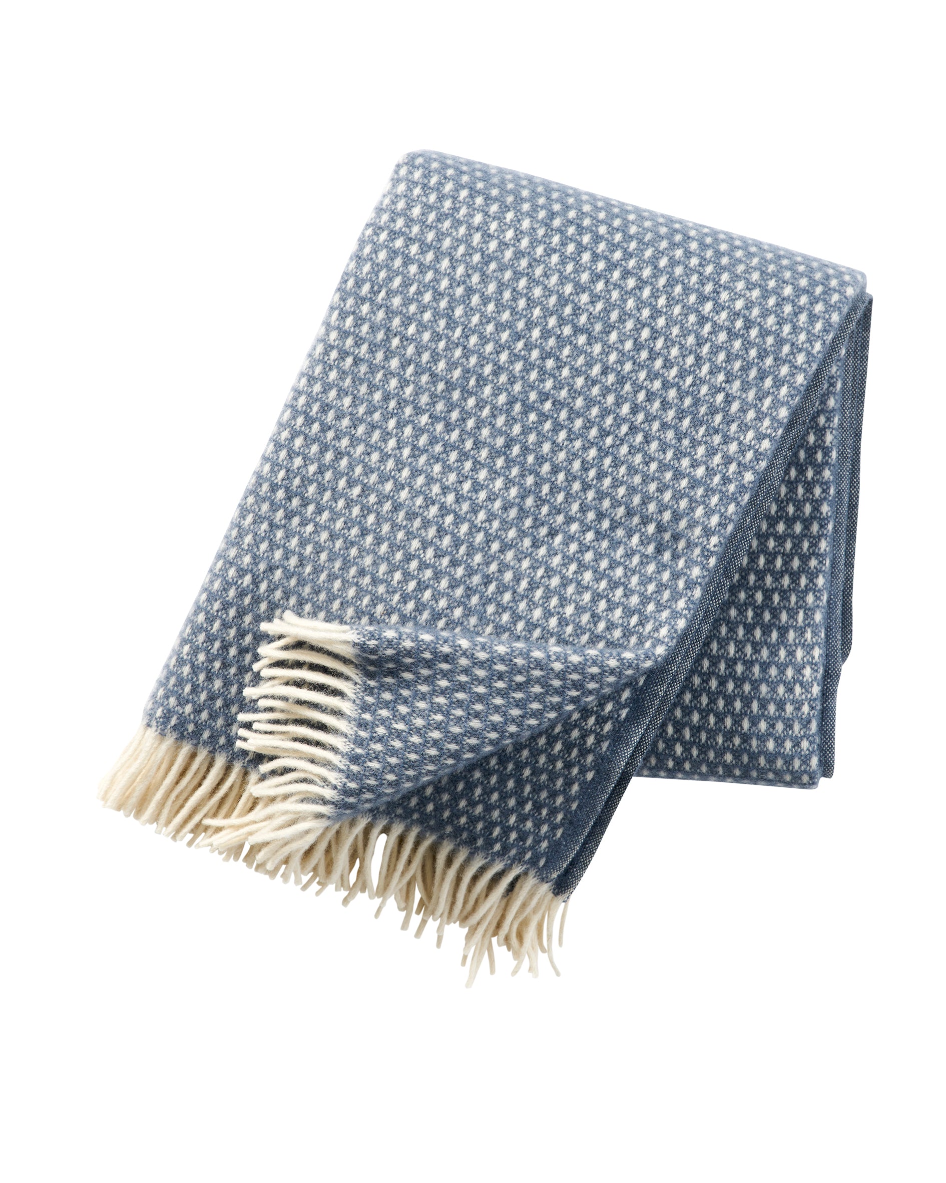 Klippan 100% wollen deken - Knut -smokey blue - 130x200cm