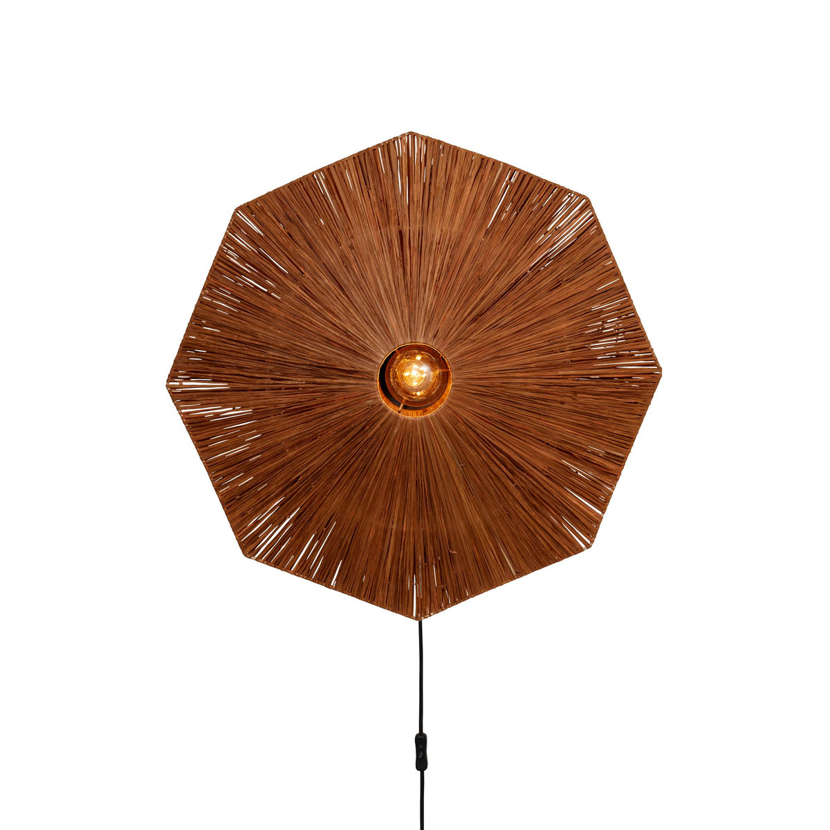 GOOD&MOJO wandlamp Panama - bruin - Ø65cm