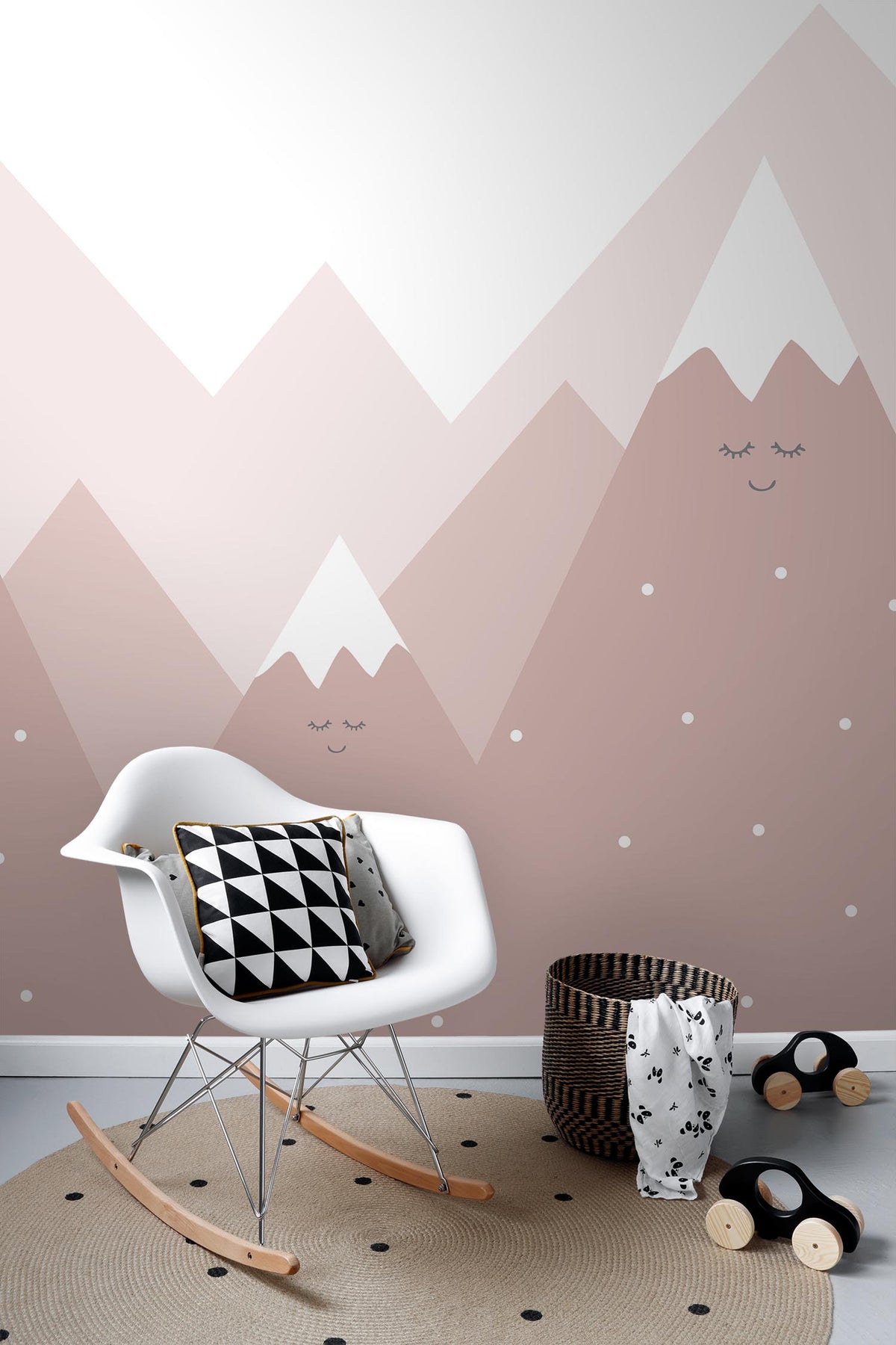 Sanders & Sanders fotobehang bergen oudroze - 200 x 279 cm - 950007