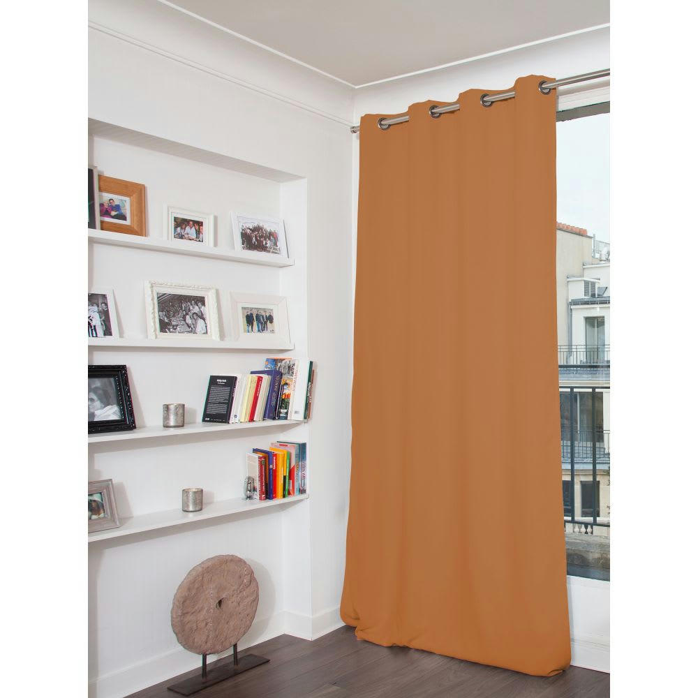 - Rideau occultant total orange 135 x 260