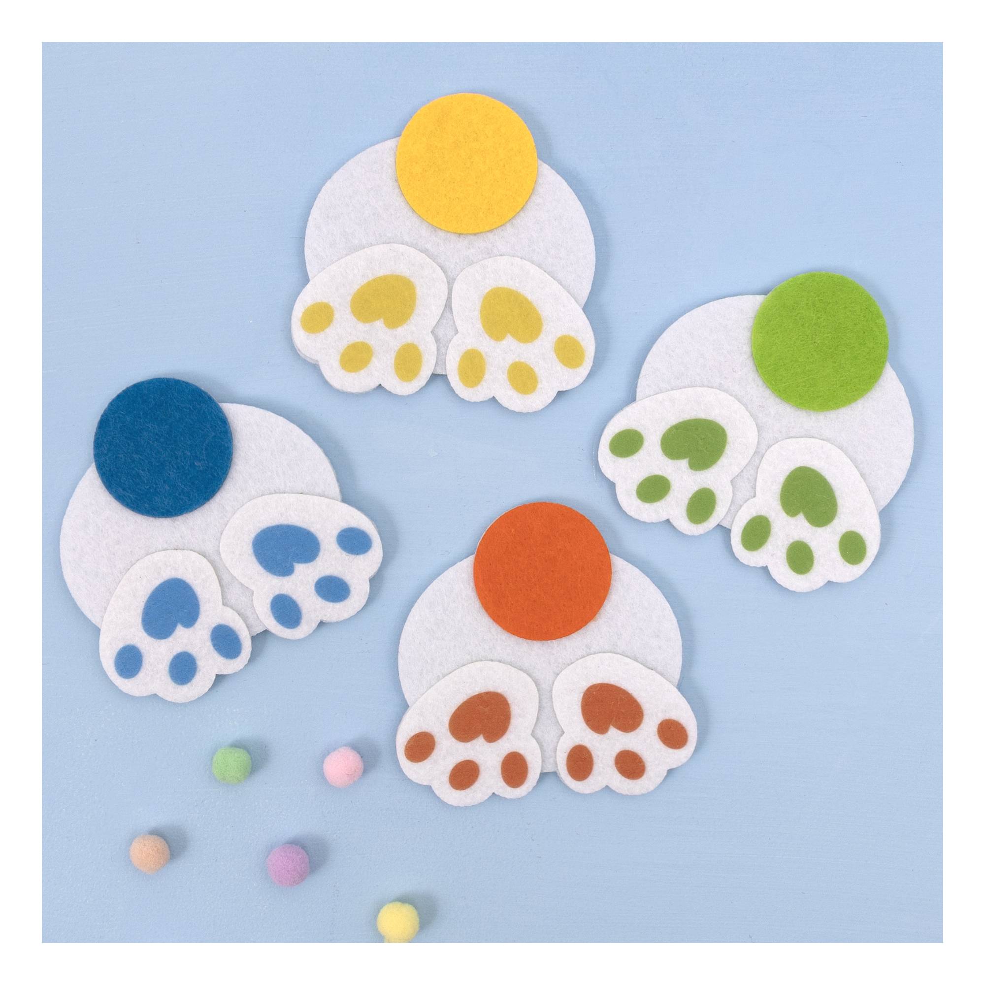 Felt Bunny Tails 4 Pack