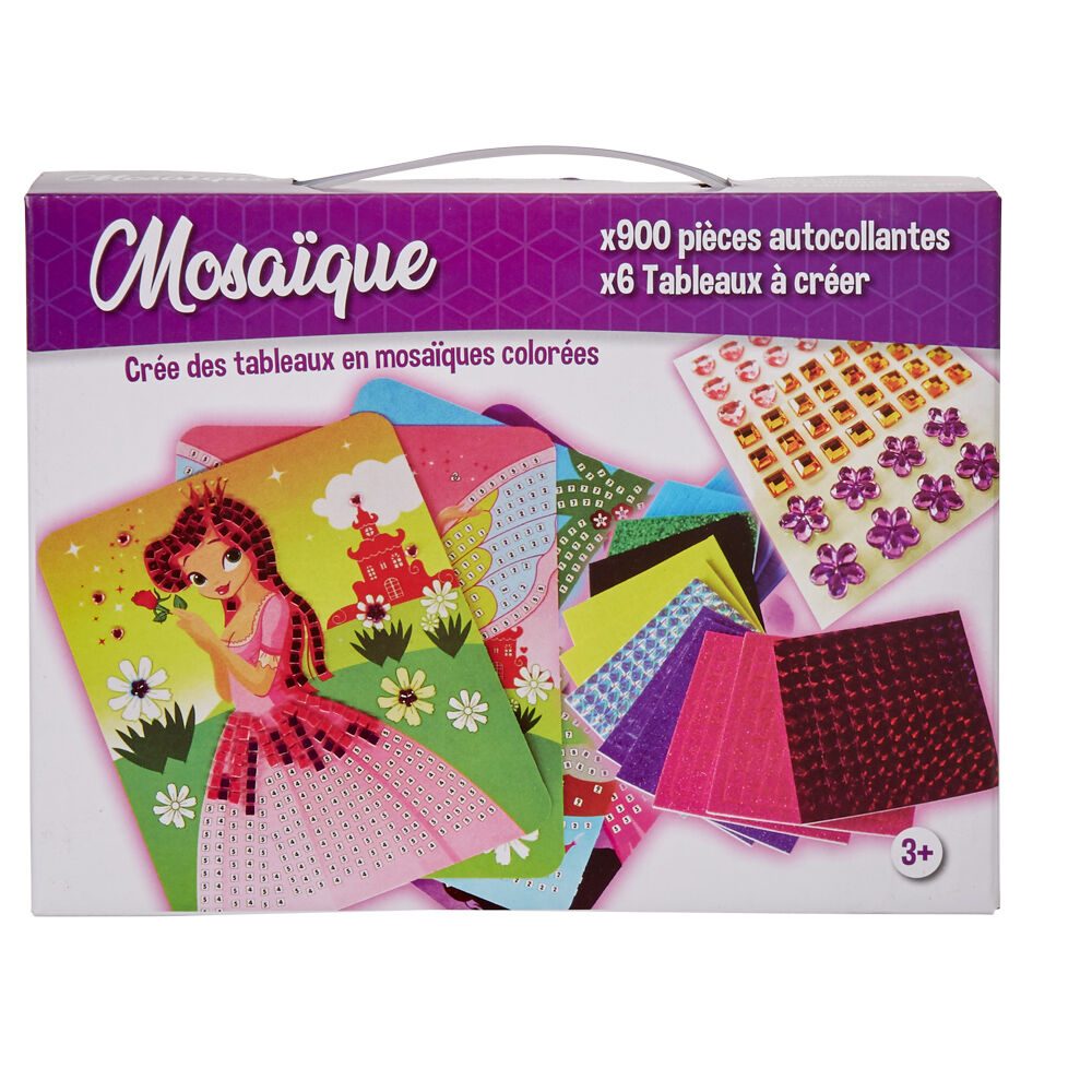 Kit création mosaïque autocollante x 6 tableaux