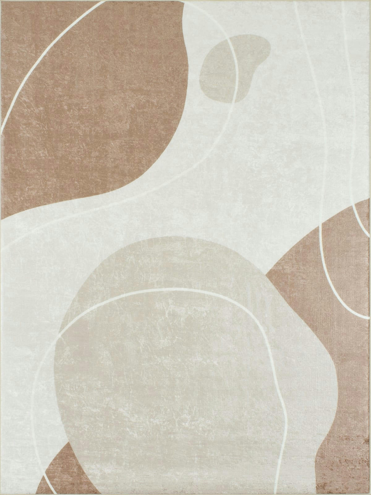 GREGE - Tapis Salon Beige Abstrait 120x160