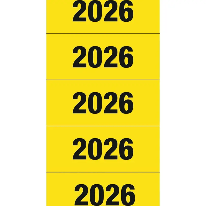 Etiketten 100er-Set Jahreszahlen 2026