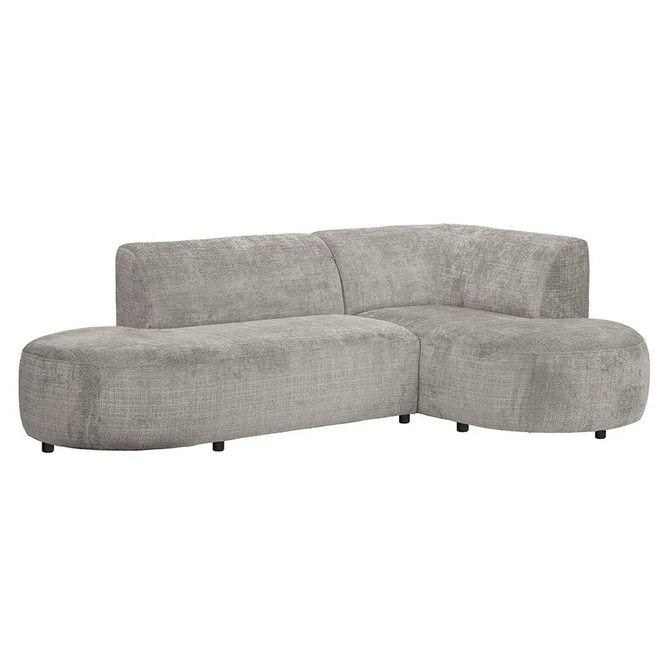 Hoekbank Luna rechts - stof Cremona - beige