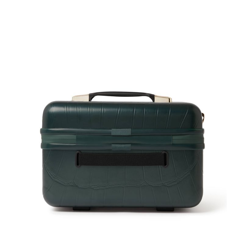 Ted Baker Forest Green Croc Icon Vanity Case Hard Shell Travel Bag 17L