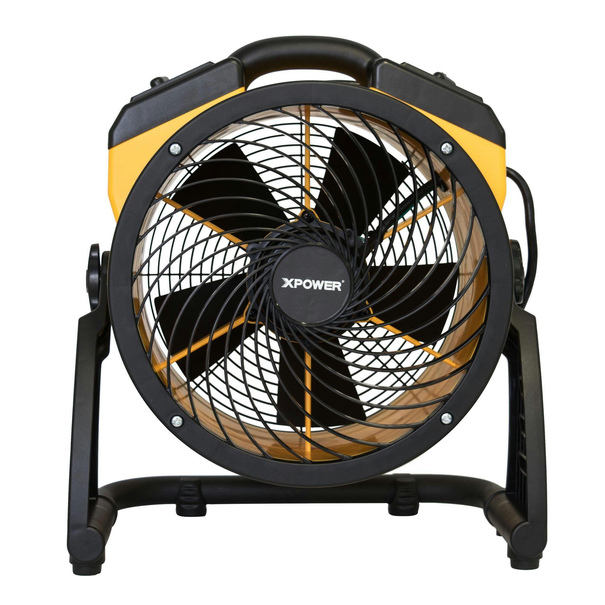 XPOWER Pro FC-100 Multi-Purpose Air Circulator Utility Fan, 4-Speed, 1100 CFM, Yellow, 11-in