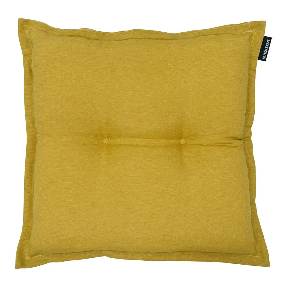 Madison - Zitkussen Panama mustard - Ca. 50x50 cm - Set van 4