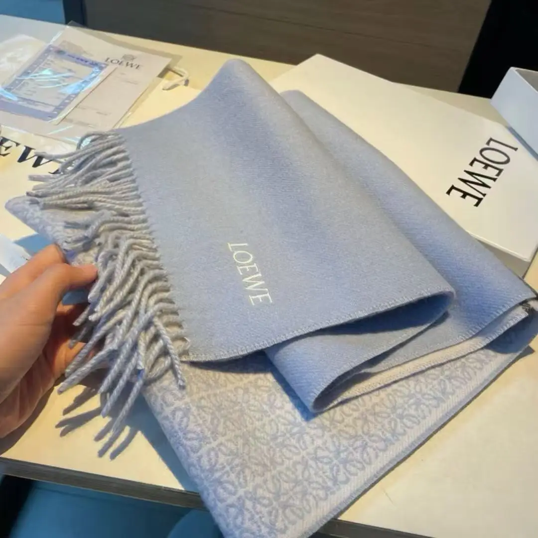 Loewe Cashmere and wool blend jacquard scarf