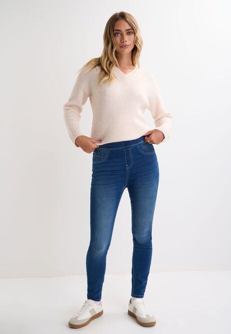 Womens Plain Blue Kate Shaper Jegging