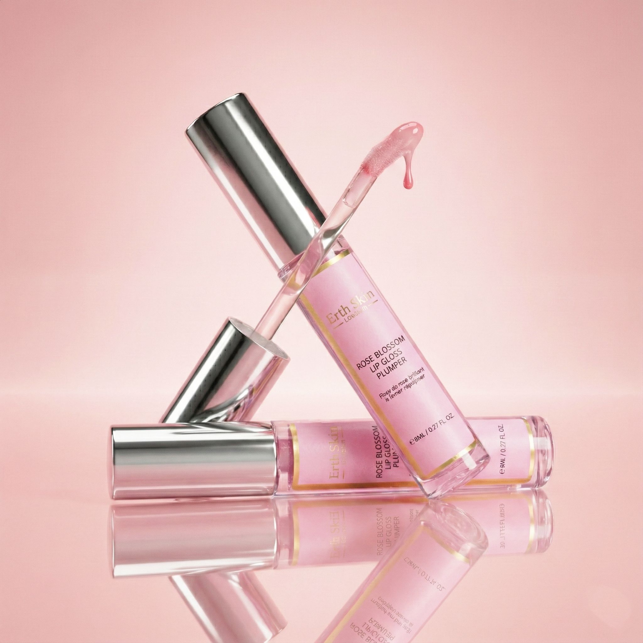 Erth Skin London Rose Blossom Lip Gloss Plumper 8ml