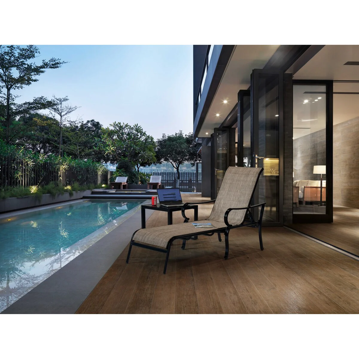 Hudson Sling Outdoor Patio Chaise lounge