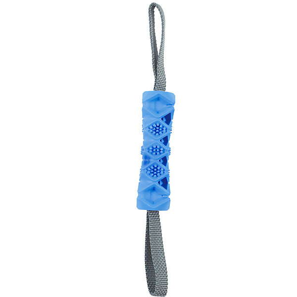 Jouet os TPR cache friandises 38.5 cm , bleu pour chien
