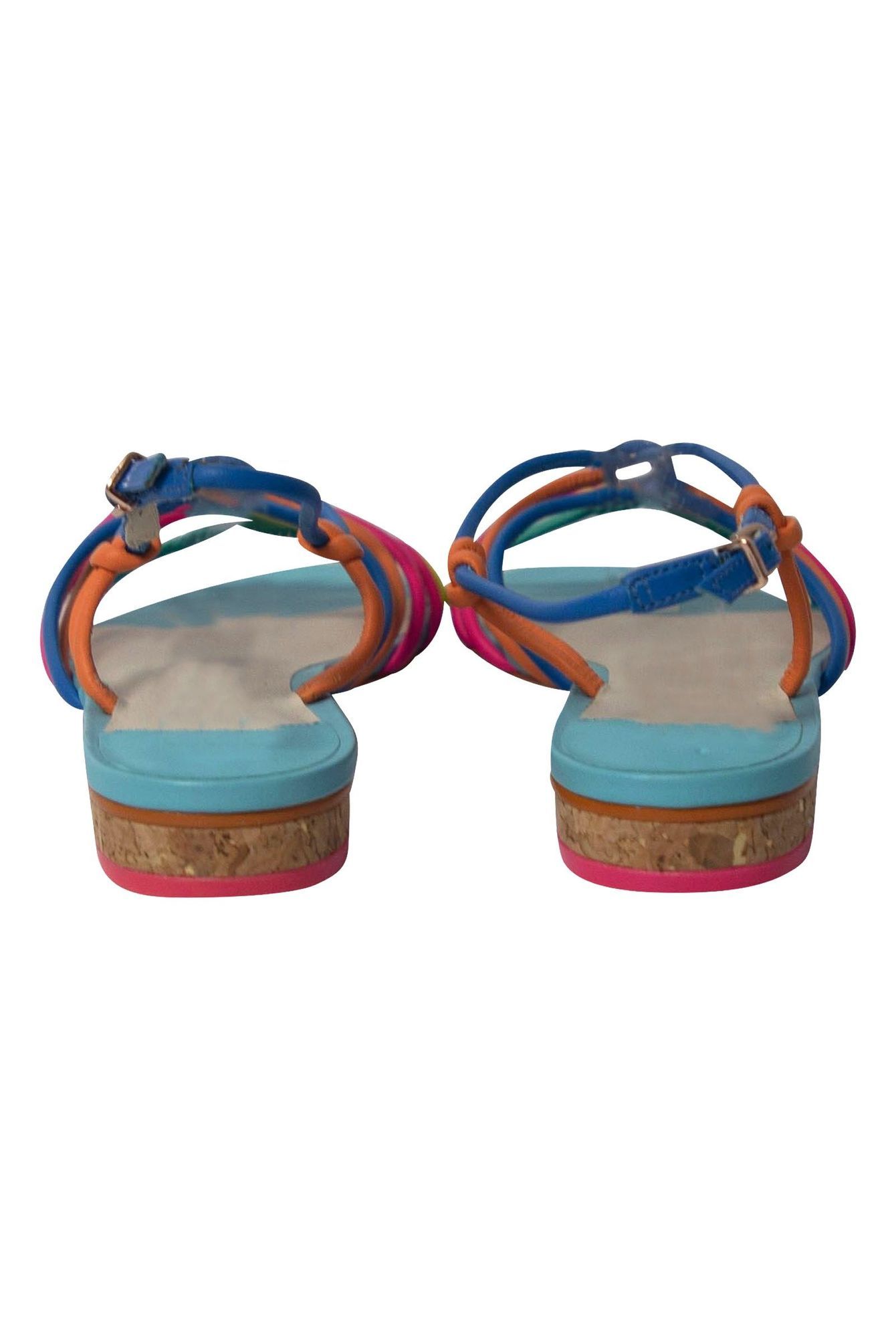 Sophia Webster Preloved Rainbow Strappy Sandals in Multicolor Leather
