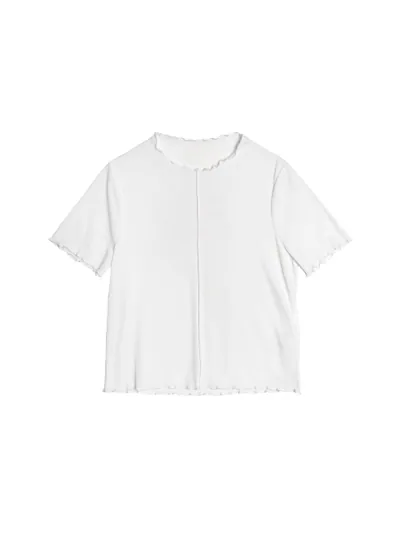 Short sleeve top with Baby overlock stitch - 26SRT039A