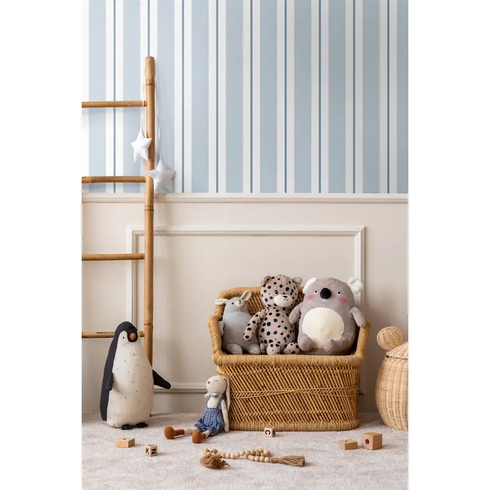 Sanders & Sanders behang strepen blauw - 53 cm x 10 m