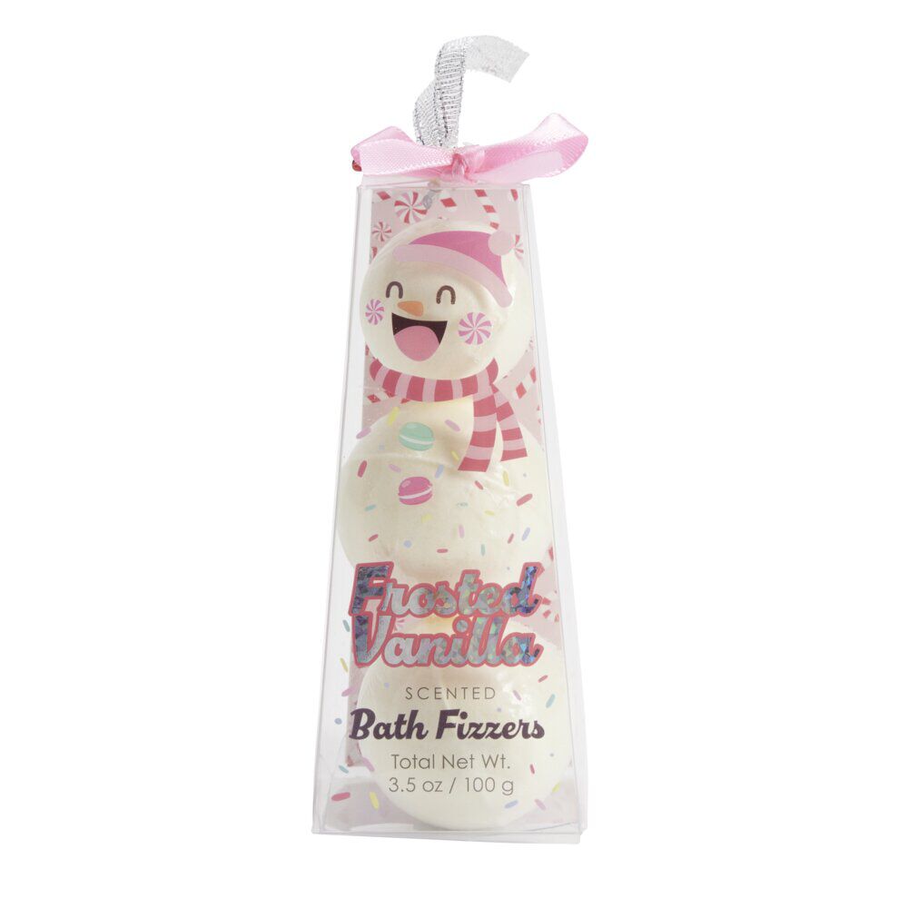 Bombe de bain empilée forme bonhomme de neige 3x100gr