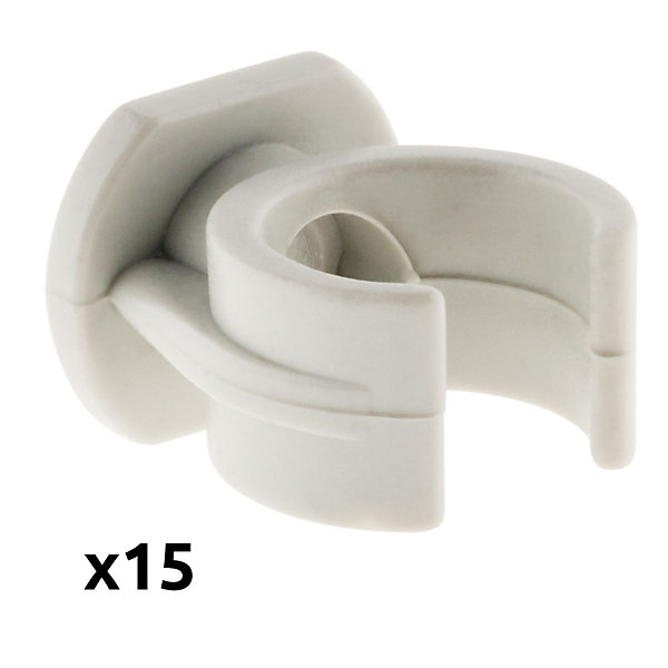 Lot de 15 clips diamètre 16mm sans chevilles - Zenitech