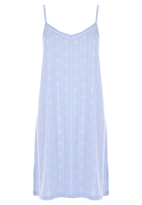 Womens Blue Bow Soft Touch Chemise
