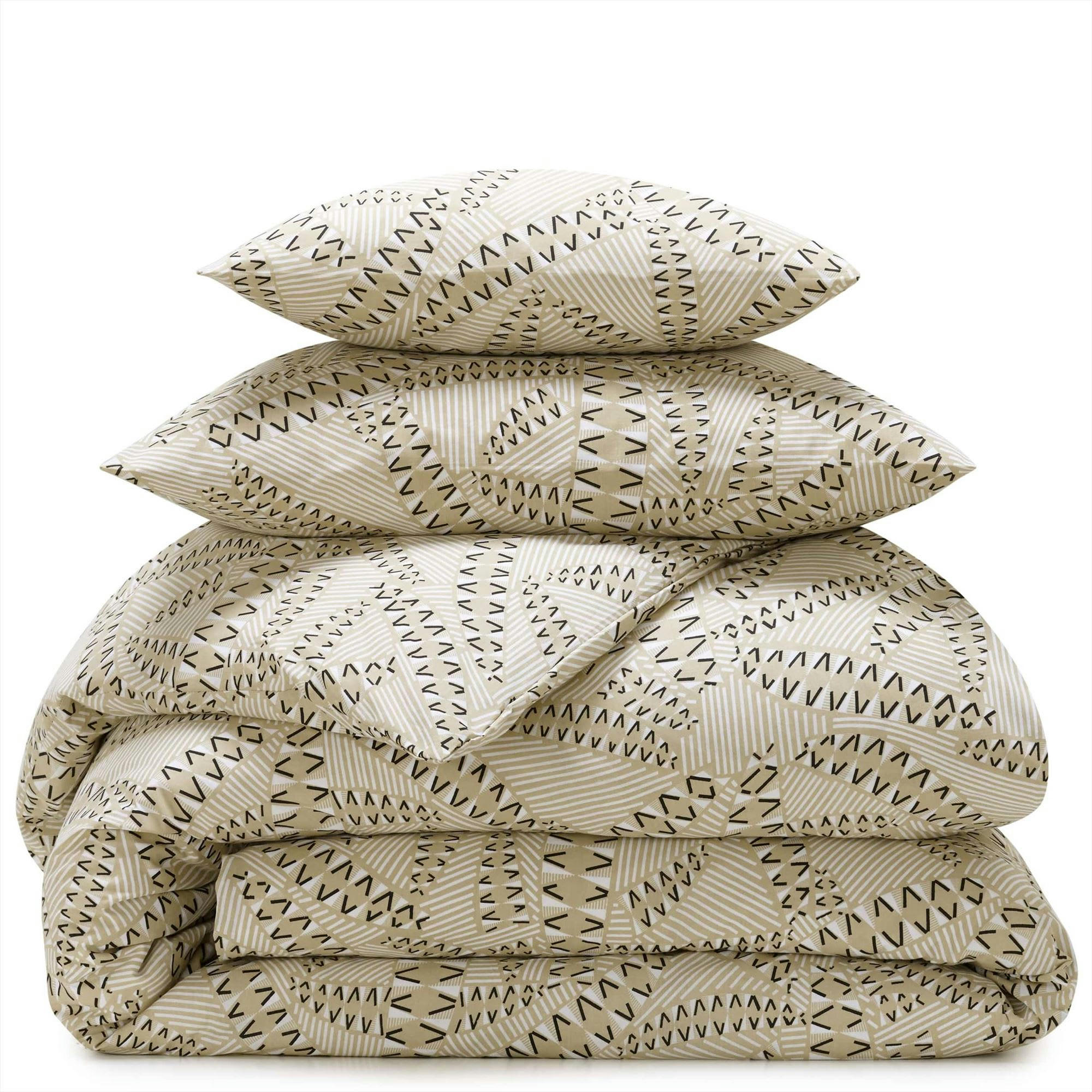 DUNES - Housse de couette 200x200 beige en coton