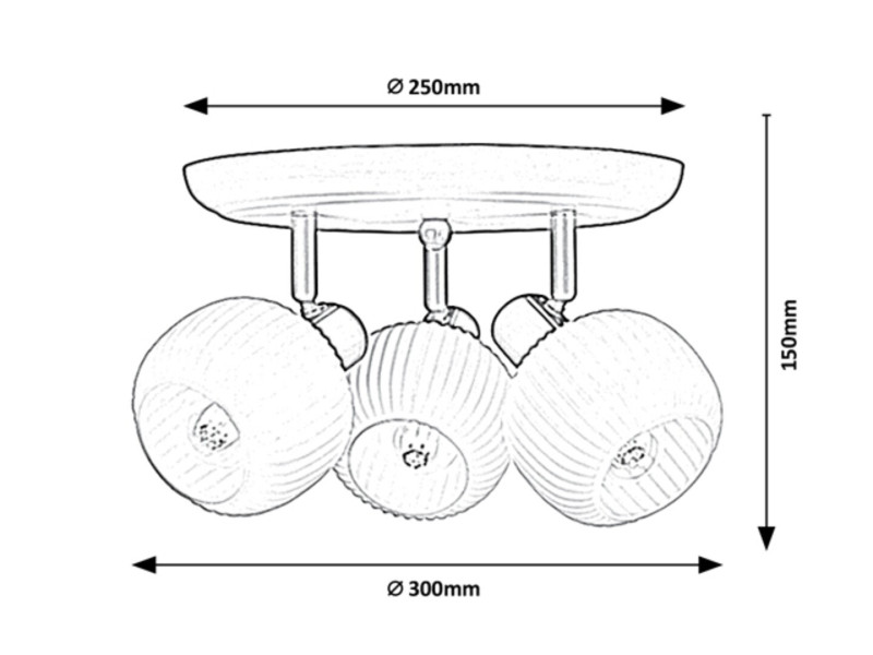 Lampa sufitowa zielono-biała Soraya 3xE14x40W wym: 15x30x30 cm Rabalux