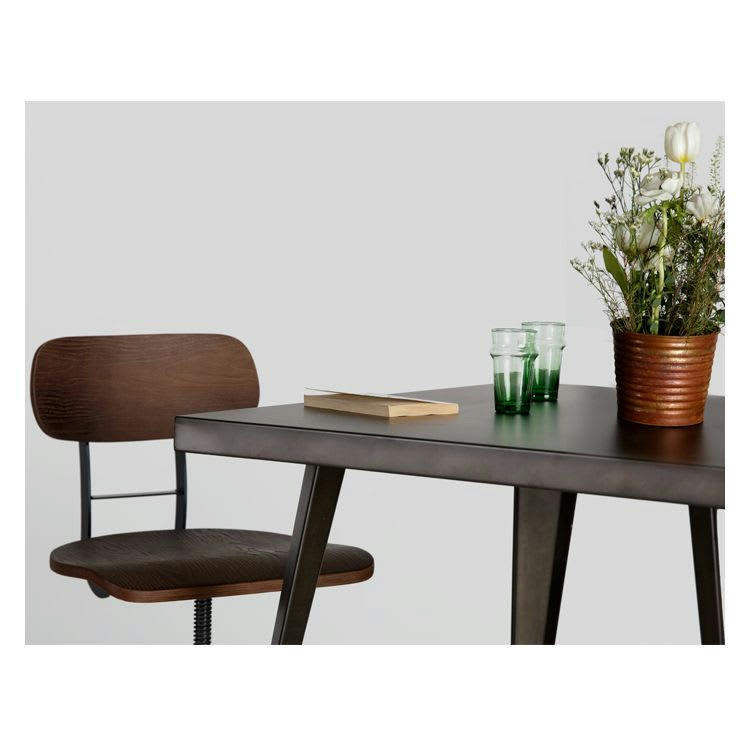 RETRO - Chaise de bar vintage réglable en hauteur 66/85 cm en bois