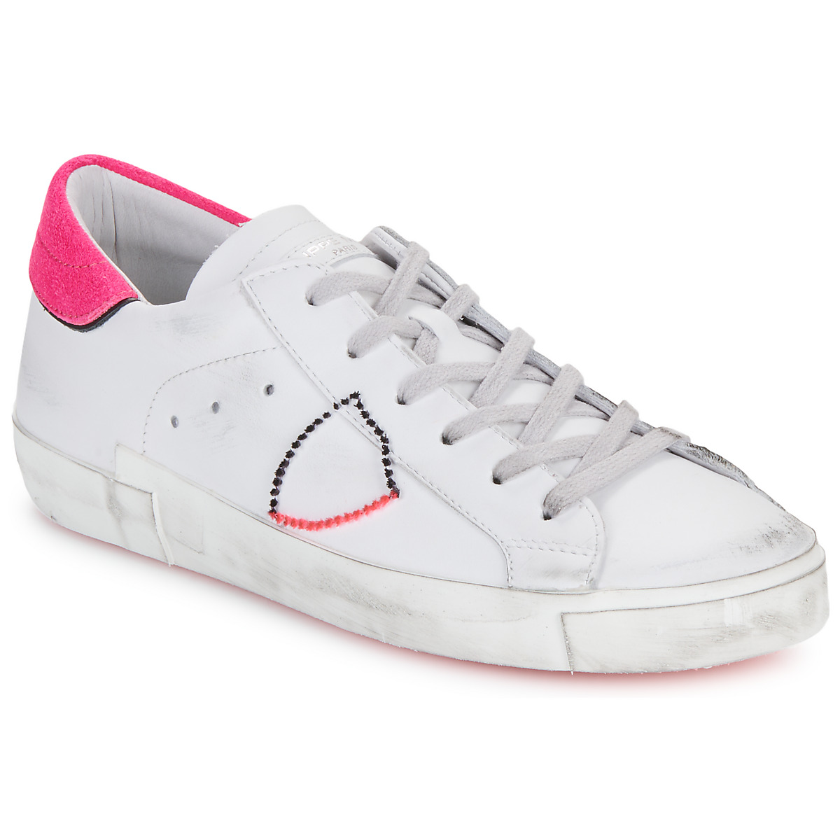 Philippe Model - PRSX LOW WOMAN - White / Pink