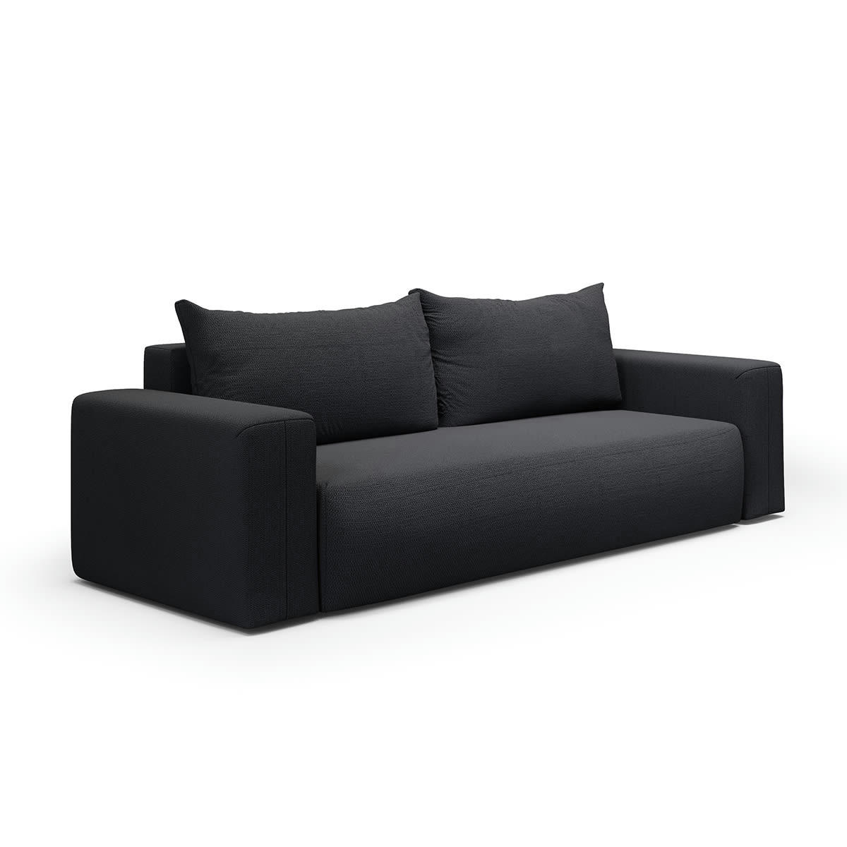 - Canapé convertible 3 places coffre gris