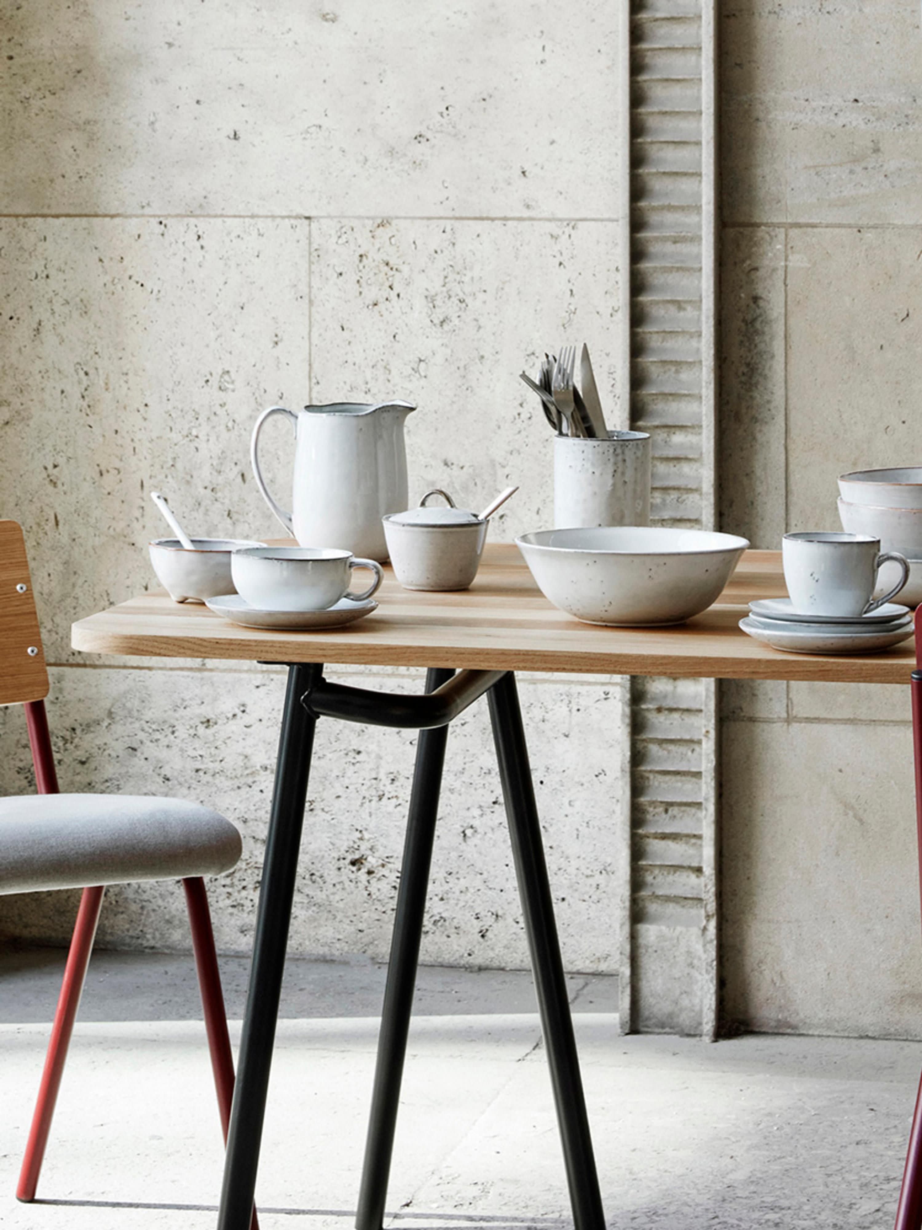 Handgemachte Teetasse Nordic Sand mit Untertasse