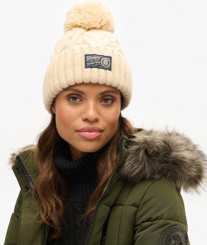 Chunky Cable Beanie Hat