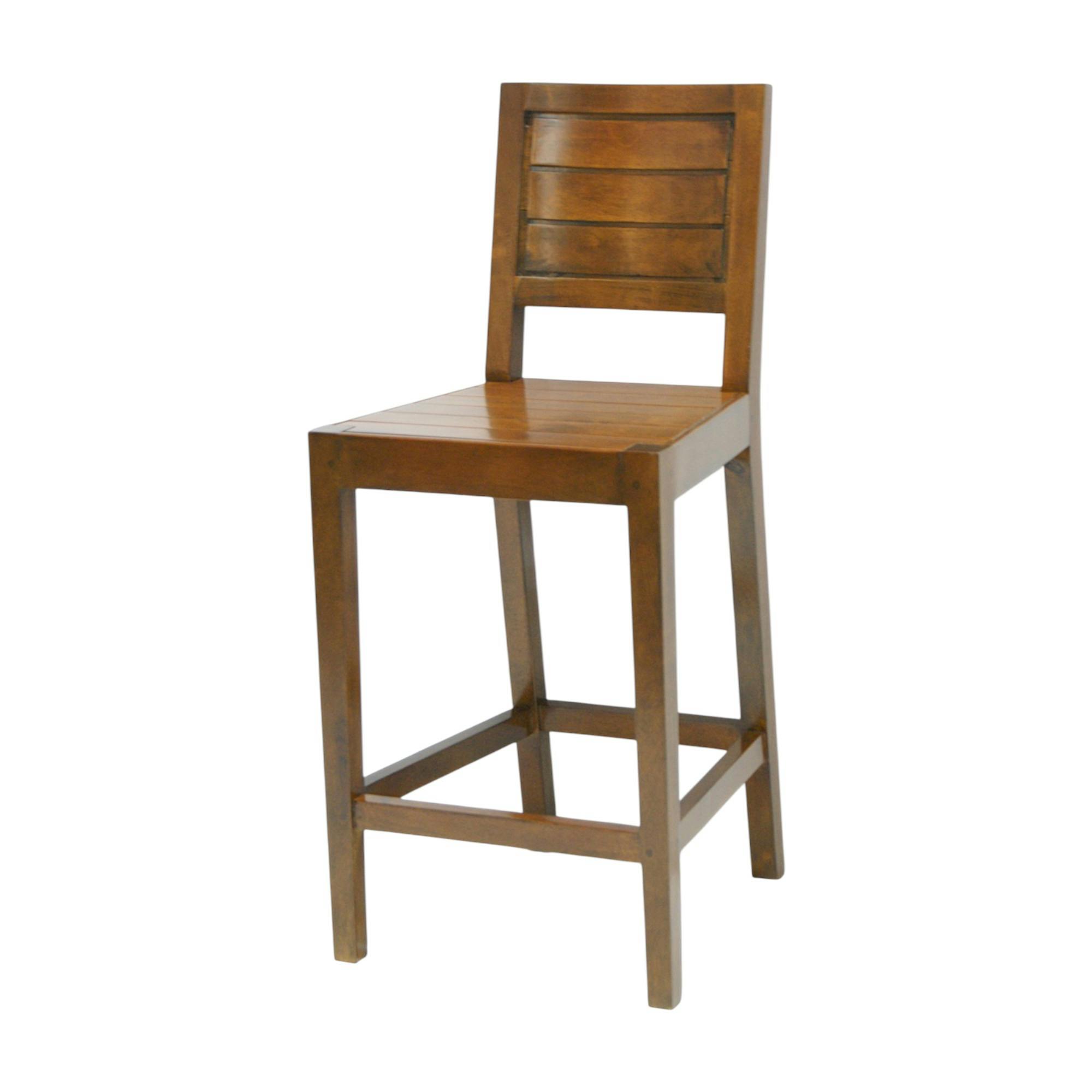 Chaise de bar Hévéa 42x46x97cm ATTAN