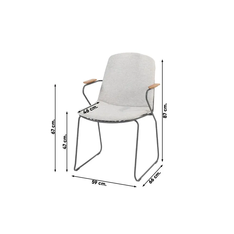 4 Seasons Veneto tuinstoel (1 stuk) - stapelbaar