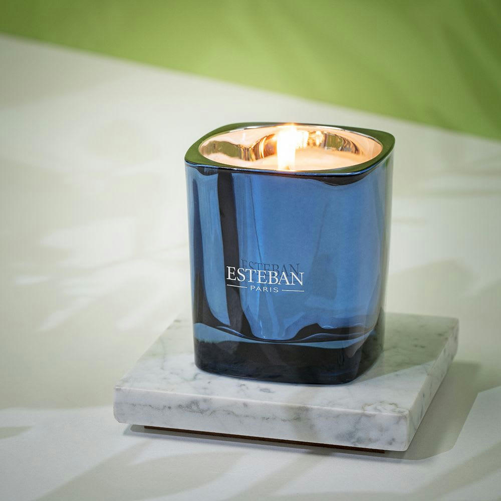 AMBRE & VANILLE ÉTOILÉE - Bougie contemporaine parfumée rechargeable